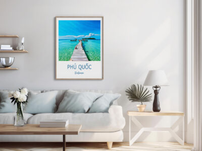 Cozy living room with Phu Quoc wall art