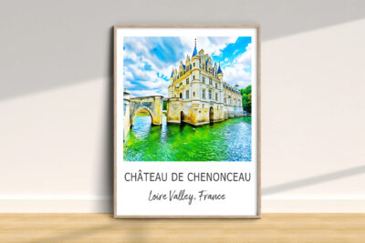 Château de Chenonceau over river in France