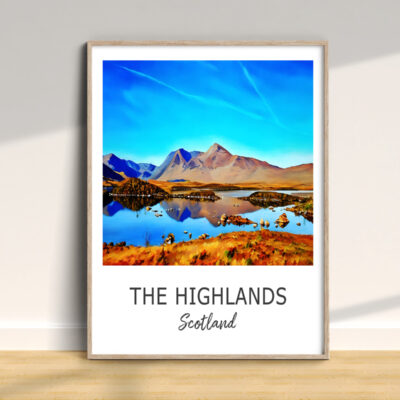 Highlands Scotland framed landscape art print
