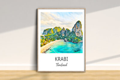 Framed painting of Krabi landscape, Thailand