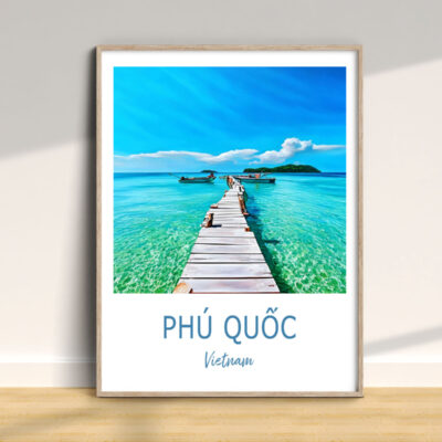 Tropical island pier, Phú Quốc Vietnam poster