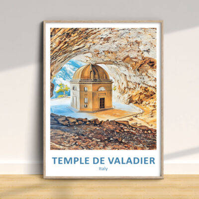 Temple de Valadier painting in cave setting.
