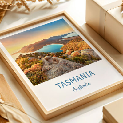 Framed landscape photo of Tasmania, Australia.