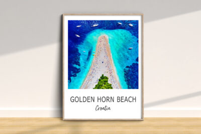 Aerial view of Golden Horn Beach, Croatia