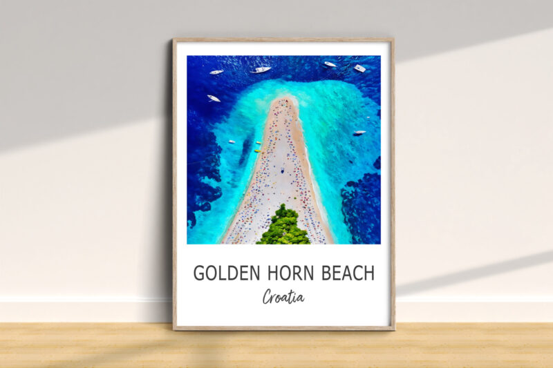 Aerial view of Golden Horn Beach, Croatia