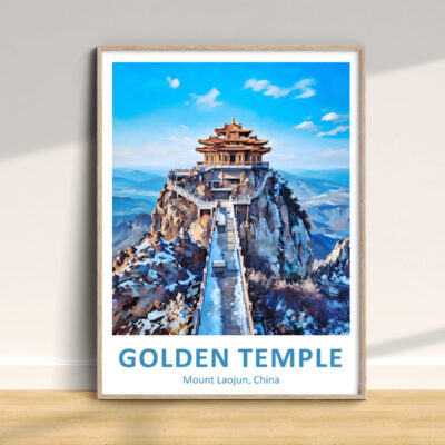 Golden Temple atop Mount Laojun, China.
