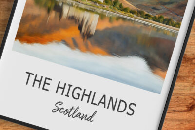 The Highlands Scotland landscape reflection photo
