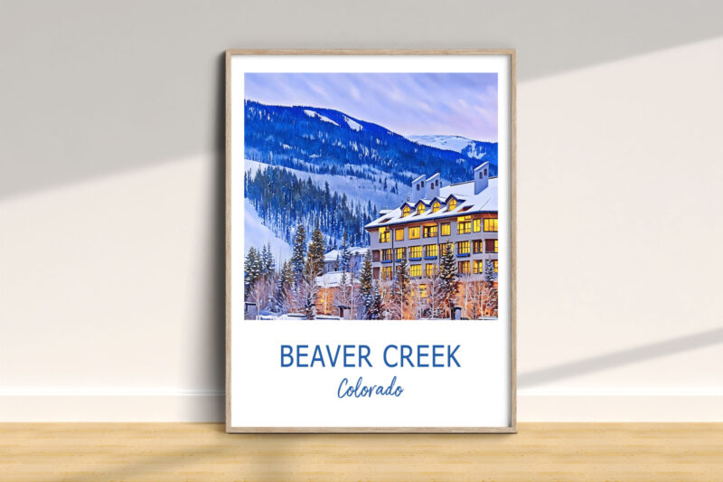 Beaver Creek winter resort, mountains and snow.
