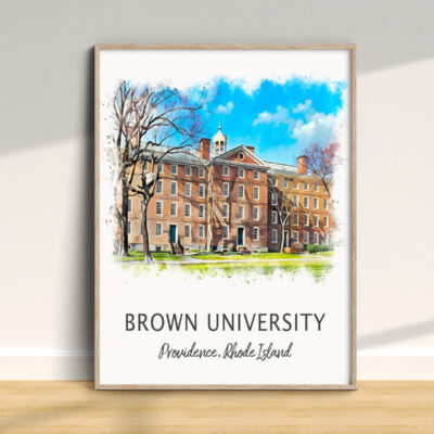 Illustration of Brown University campus building