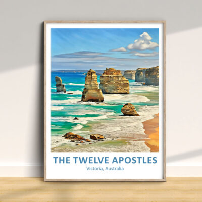 Twelve Apostles print, Victoria, Australia coast.