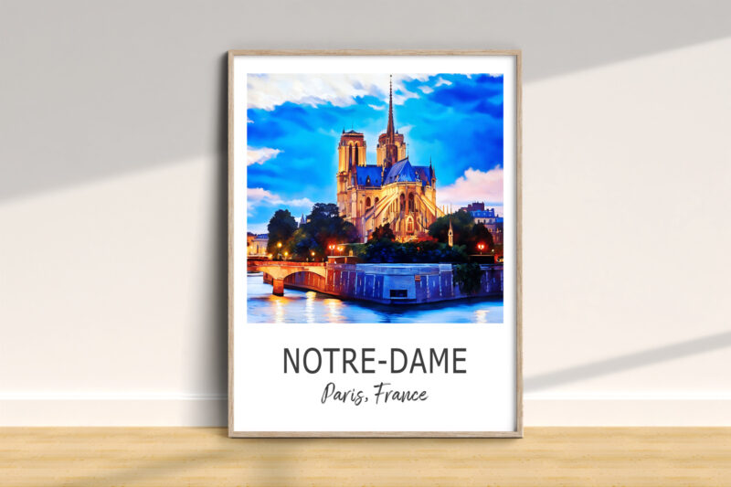Notre-Dame Cathedral illustration, Paris, France