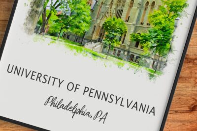 University of Pennsylvania watercolor art, Philadelphia campus