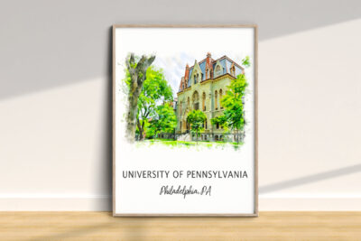 University of Pennsylvania watercolor artwork
