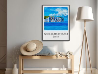 Room with White Cliffs of Dover poster.