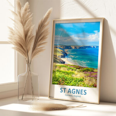 St Agnes Cornwall coastal landscape photo display.