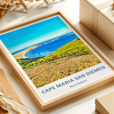 Colorful landscape from Cape Maria van Diemen, New Zealand.