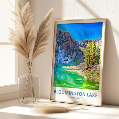 Bloomington Lake Idaho landscape photo with vase decor.