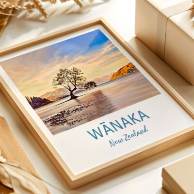 Wanaka New Zealand framed landscape artwork