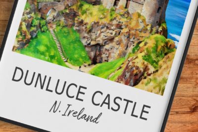 Dunluce Castle in Northern Ireland landscape painting