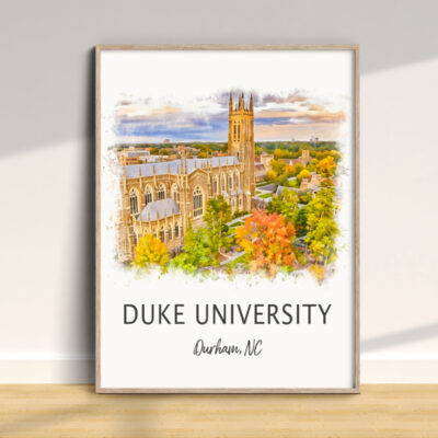 Duke University watercolor artwork in Durham, NC.
