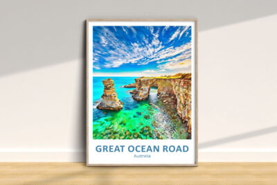 Colorful Great Ocean Road artwork, Australia