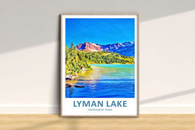 Framed poster of Lyman Lake, Washington State.