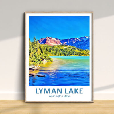 Framed poster of Lyman Lake, Washington State.