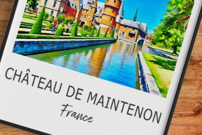 Colorful Château de Maintenon in France