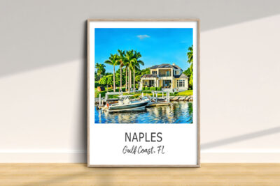 Naples waterfront home with boat