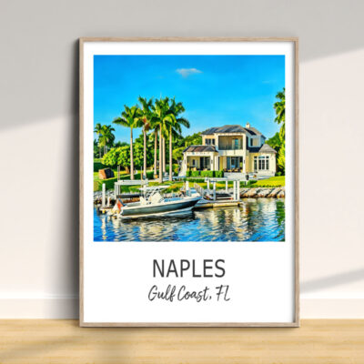 Naples waterfront home with boat