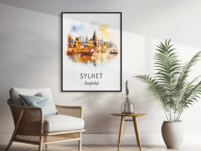 Sylhet poster in modern living room decor