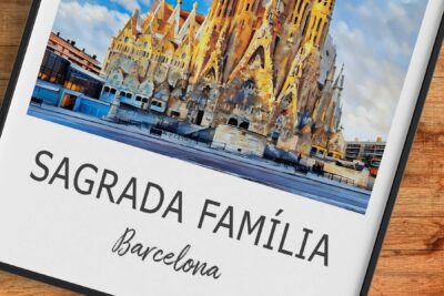 Sagrada Família cathedral, Barcelona, architectural landmark.