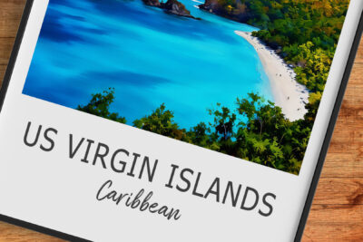 US Virgin Islands beach in the Caribbean.