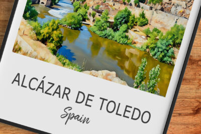 Scenic view of Alcázar de Toledo, Spain artwork.