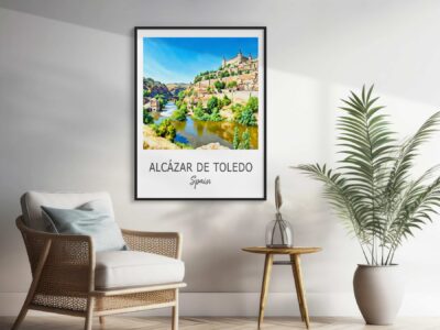 Alcázar de Toledo poster in modern room decor