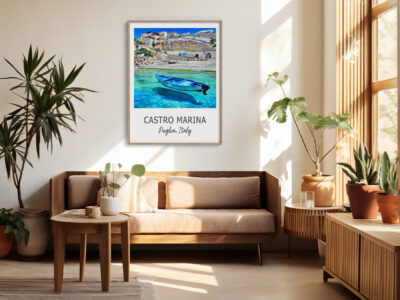 Cozy living room with Castro Marina artwork