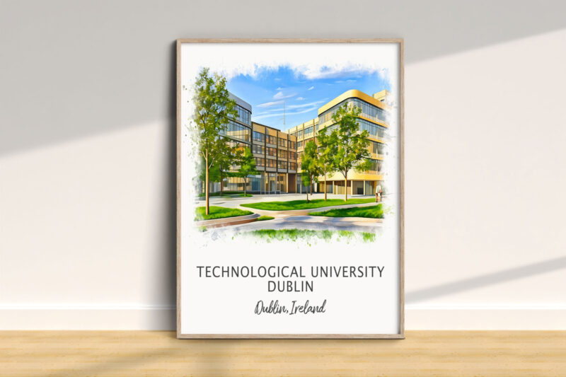 Technological University Dublin artwork in frame