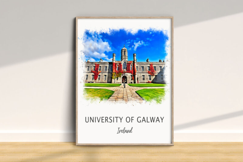 University of Galway framed poster artwork