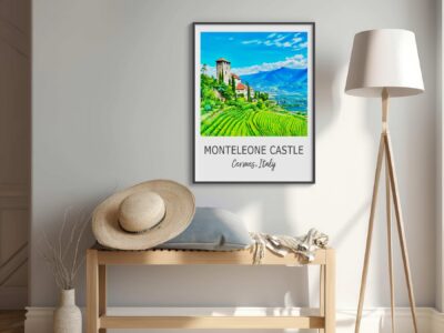 Monteleone Castle artwork in modern minimalist room.