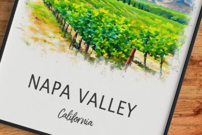 Napa Valley vineyard painting, California
