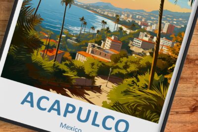 Scenic view of Acapulco coastline, Mexico.