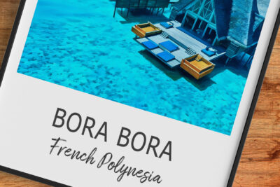 Overwater bungalow in Bora Bora, French Polynesia