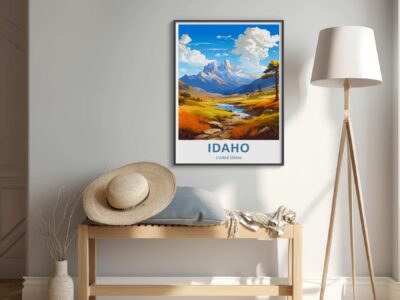 Idaho landscape poster in modern room