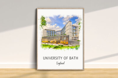University of Bath campus illustration artwork