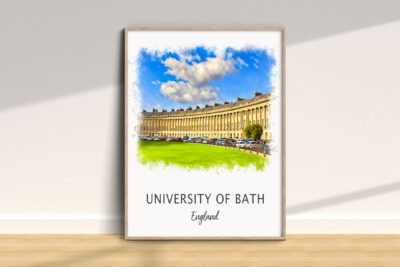 University of Bath illustration, England campus art