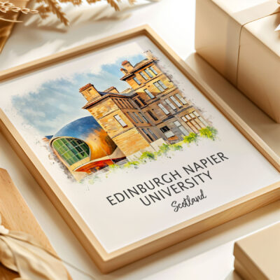 Edinburgh Napier University architectural artwork, Scotland.