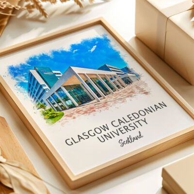 Glasgow Caledonian University building illustration.