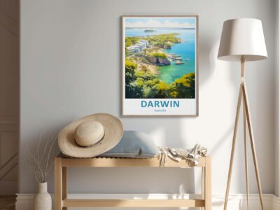 Darwin Australia artwork in cozy room decor