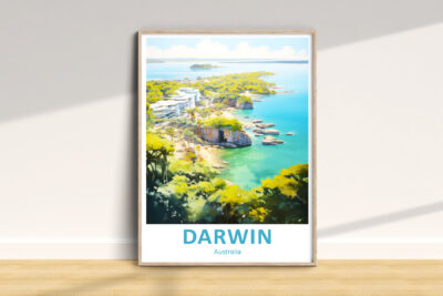 Framed poster of Darwin, Australia coastline