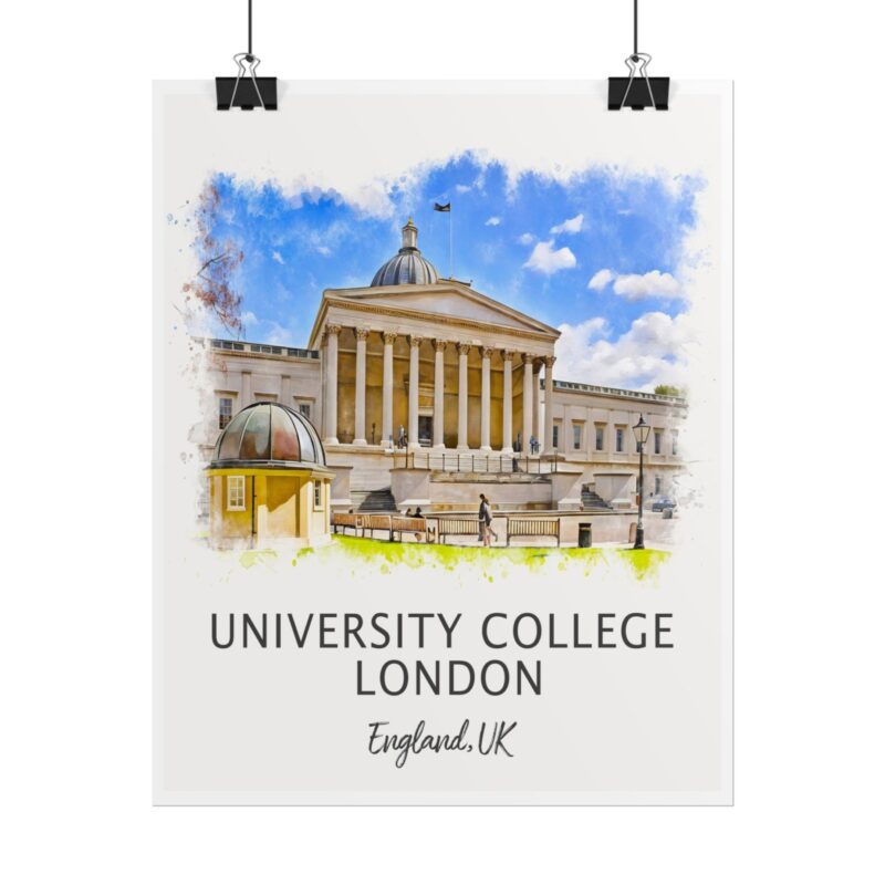 University College London, historic building illustration.